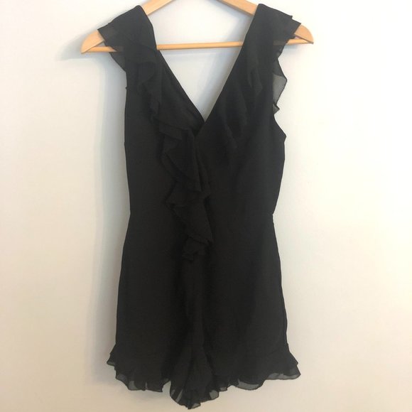 C/MEO Collective Black Ruffle Romper Playsuit - Picture 7 of 15